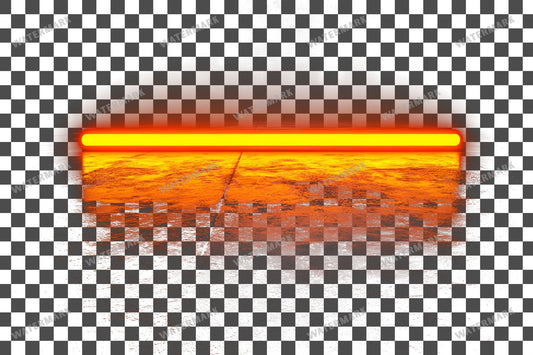 Yellow Straight Neon Light Transparent Overlay Pngs