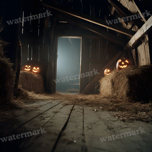 Abandoned Barn Loft Midnight Backdrop Images