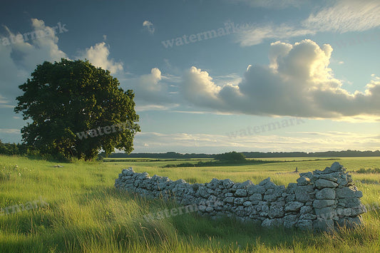 Abandoned European Castle Ruins Backdrop Images