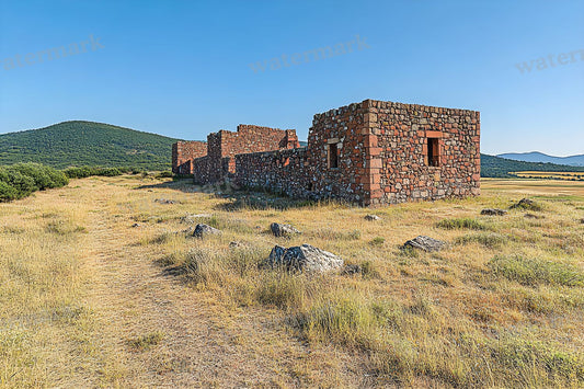 Abandoned European Castle Ruins Backdrop Images