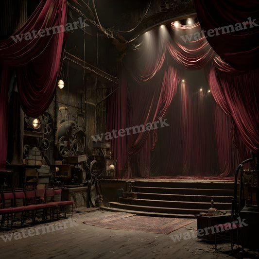 Abandoned Victorian Theater Interior Backdrop Images