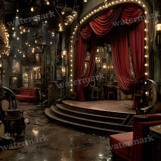 Abandoned Victorian Theater Backdrop Images