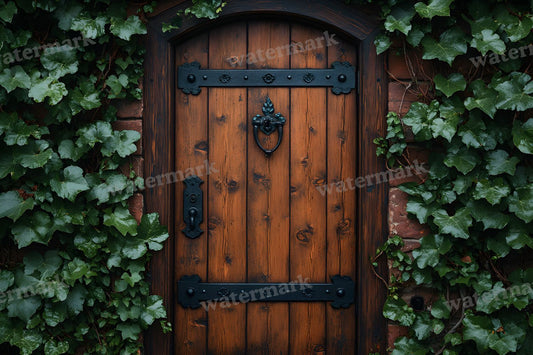 Aged Rustic Wood Door Backdrop Images