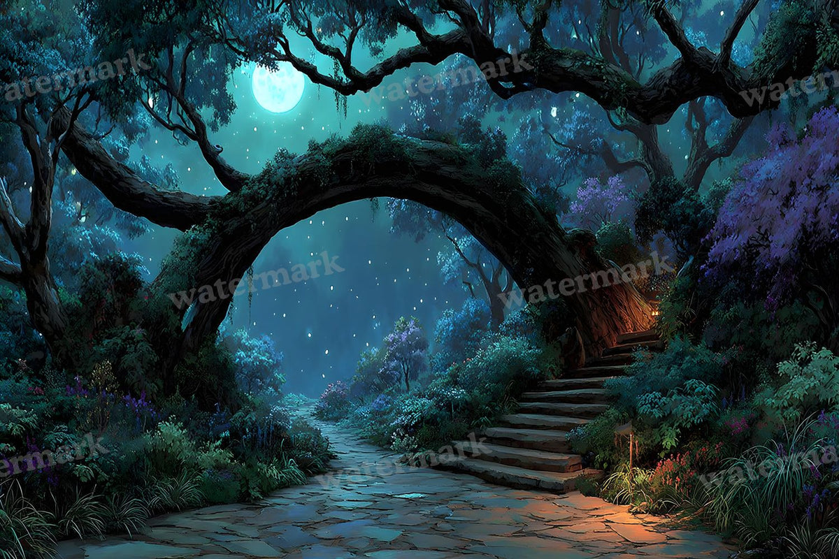 Alice Wonderland Magical Forest Backdrop Images
