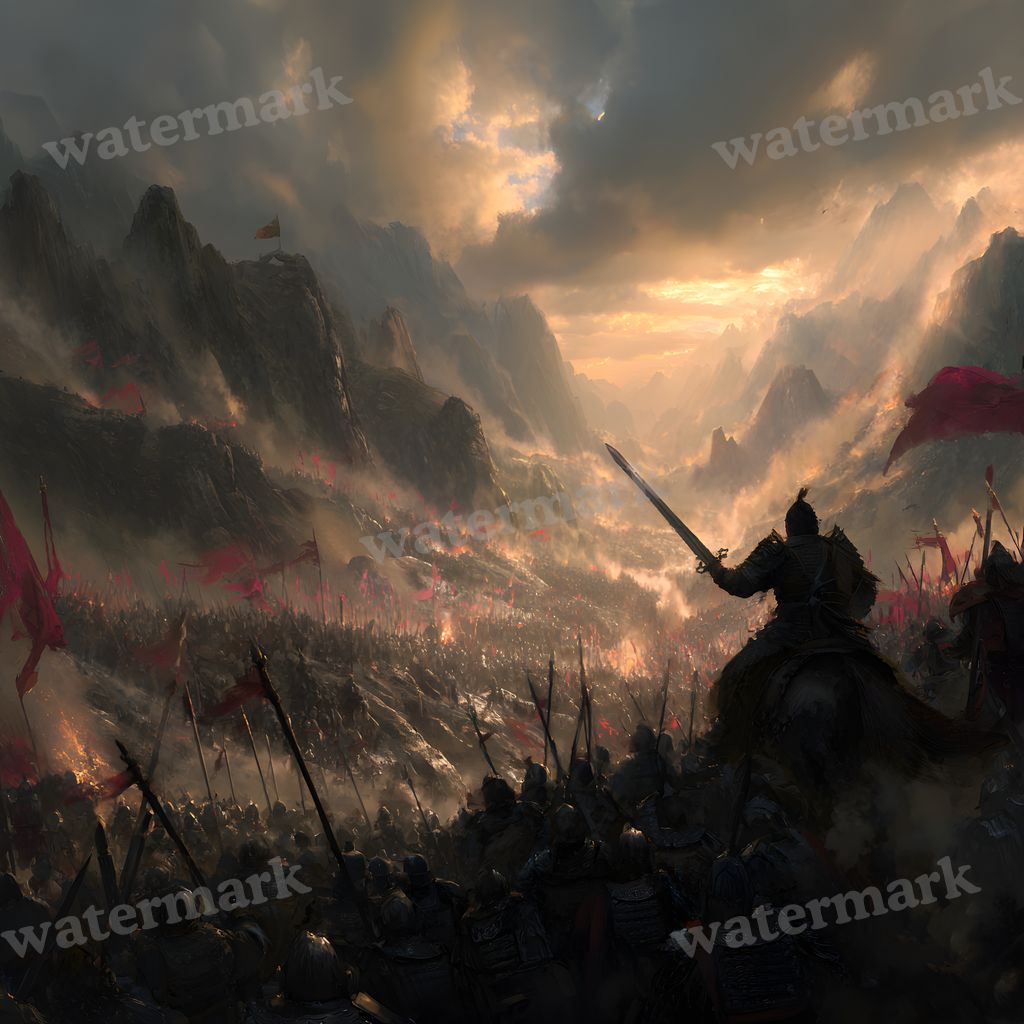 Ancient Chinese Army Battle Backdrop Images