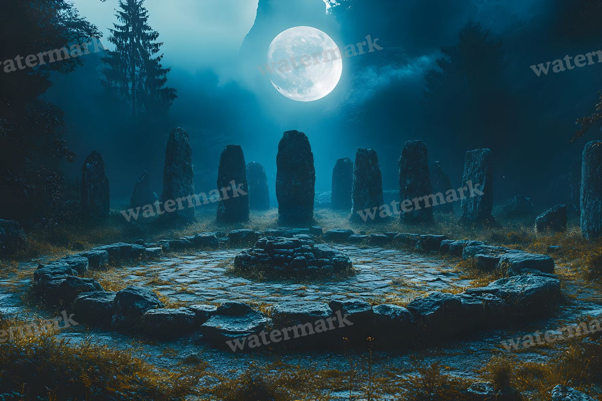 Ancient Stone Circle Clearing Backdrop Images