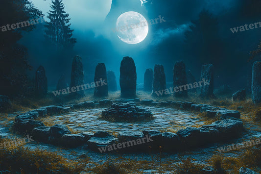 Ancient Stone Circle Clearing Backdrop Images