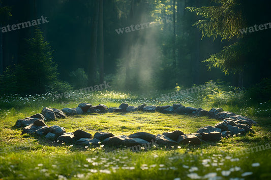 Ancient Stone Circle Clearing Backdrop Images