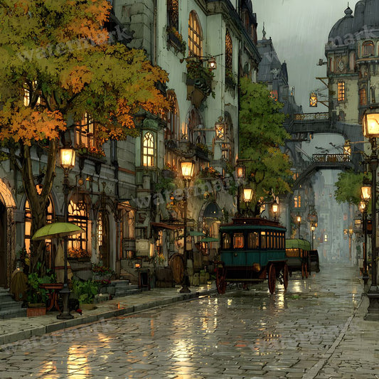 Anime Victorian Alchemical City Backdrop Images