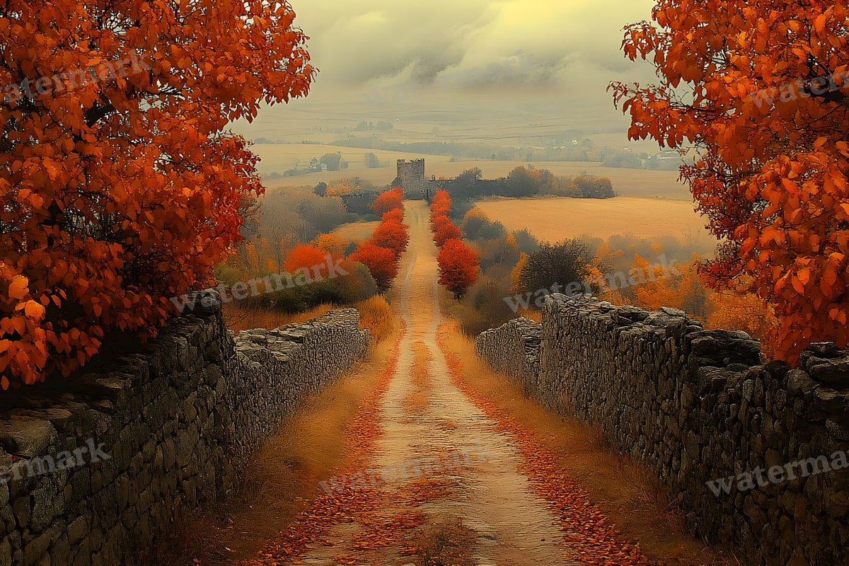 Autumn Castle Wallpov Backdrop Images