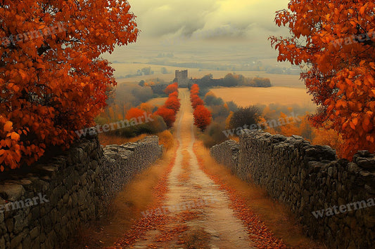 Autumn Castle Wallpov Backdrop Images
