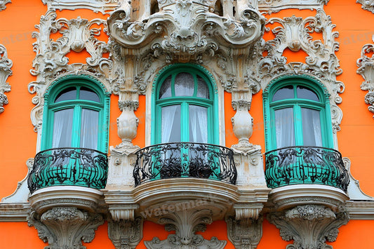 Baroque House digital photo backdrop for photo editing, preview 1