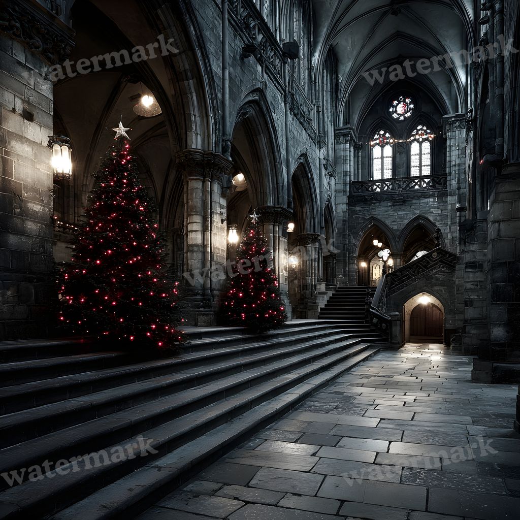 Black Gothic Christmas Backdrop Images