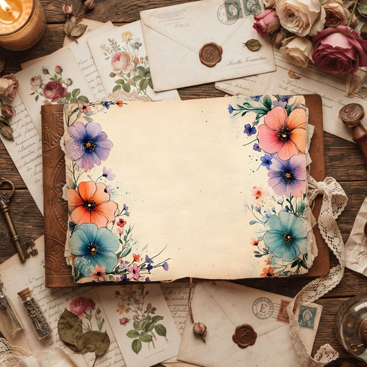 Cotton Candy Wildflower Printable Paper