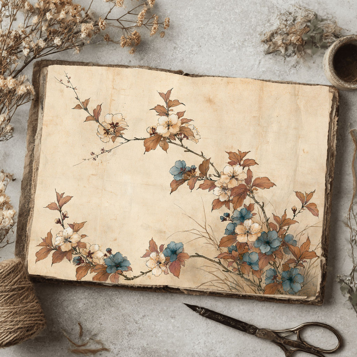 Joseon Dynasty Korean Floral Painting