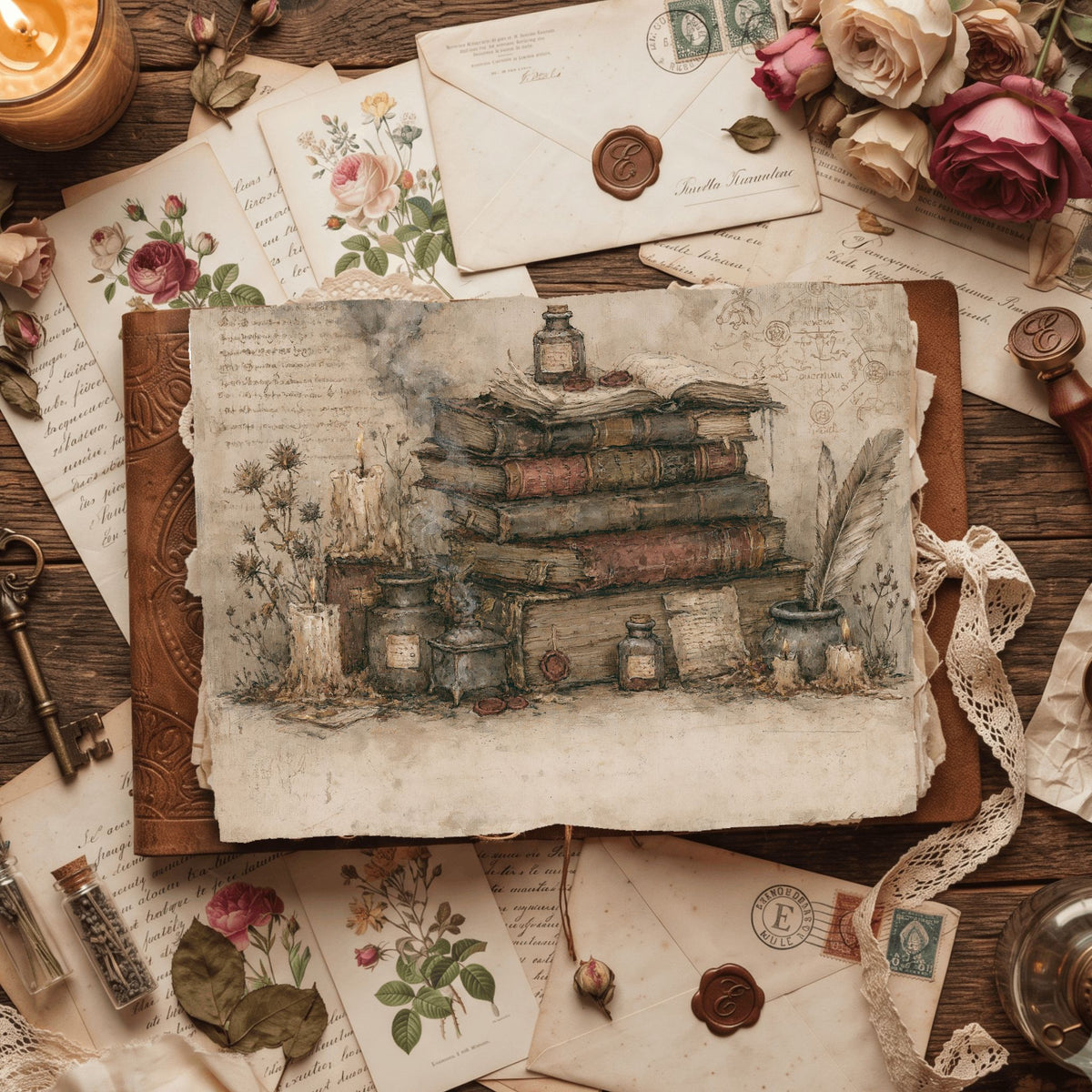 Old Witch Library Stationery