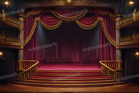 Opulent Opera House digital photo backdrop for photo editing, preview 1