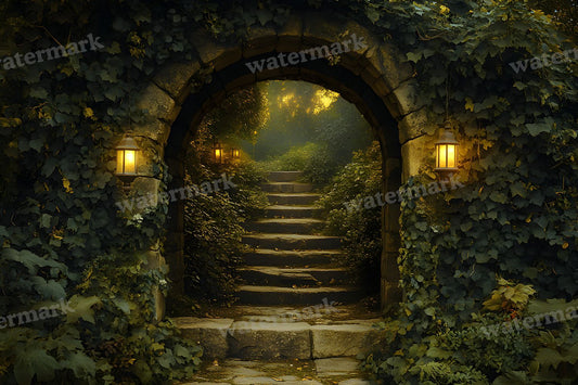 Overgrown Victorian Garden Backdrop Images