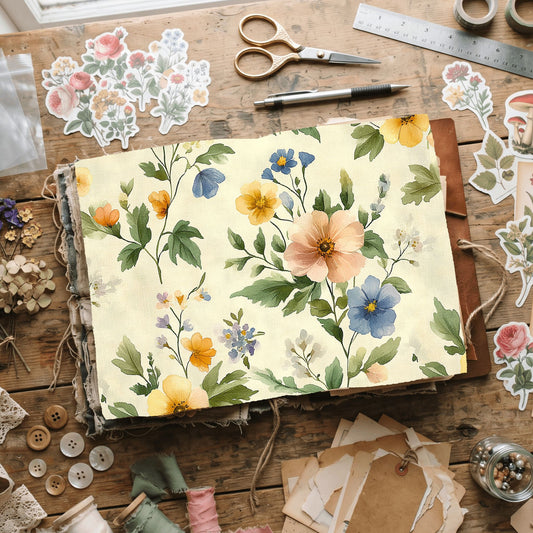 Pastel Botanical Bloom Paper