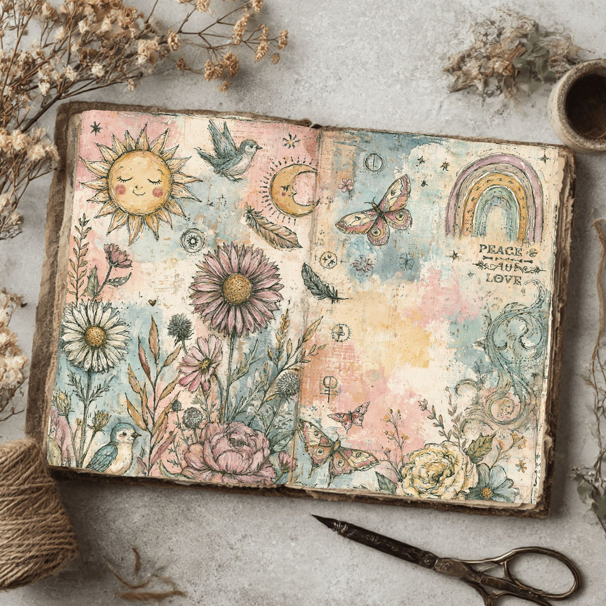 Pastel Peace & Love Paper