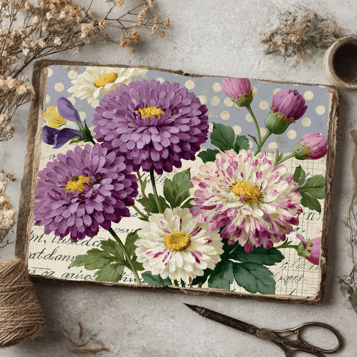 Pastel Purple Shabby Chic Journal Paper