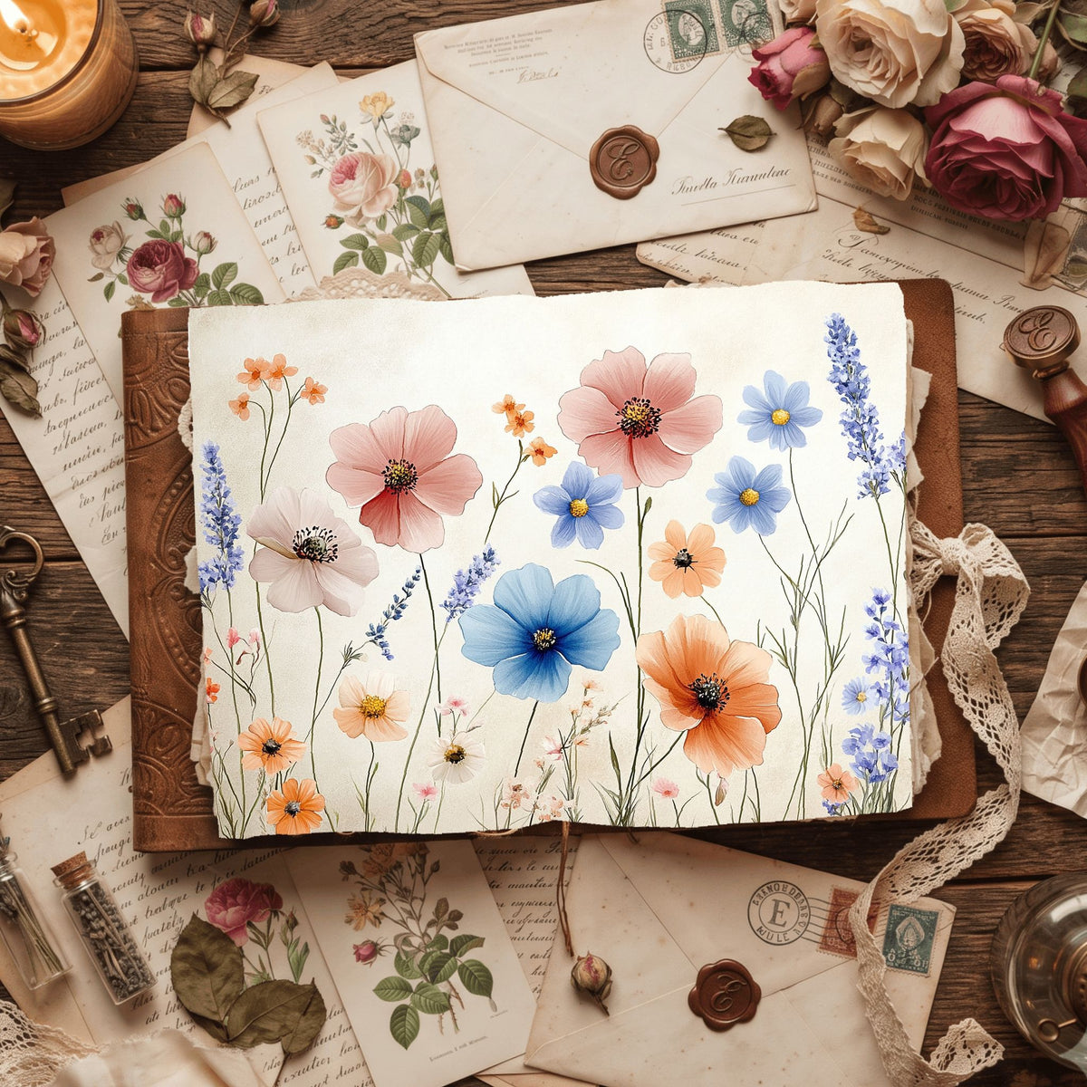 Pastel Wildflower Whispers Paper