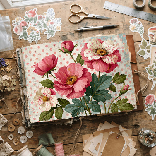 Pink Shabby Chic Journal Paper