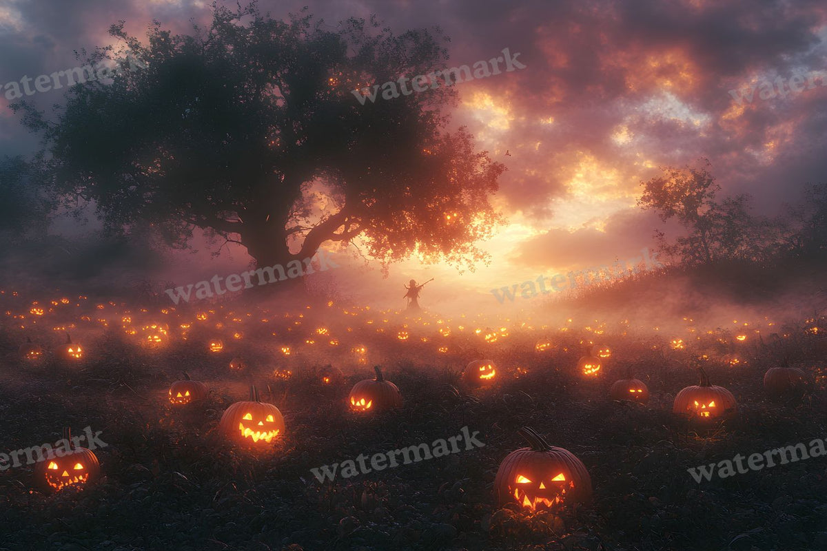 Pumpkin Field Curse Backdrop Images