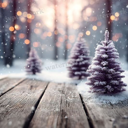 Purple Indoor Snowy Christmas Backdrop Images