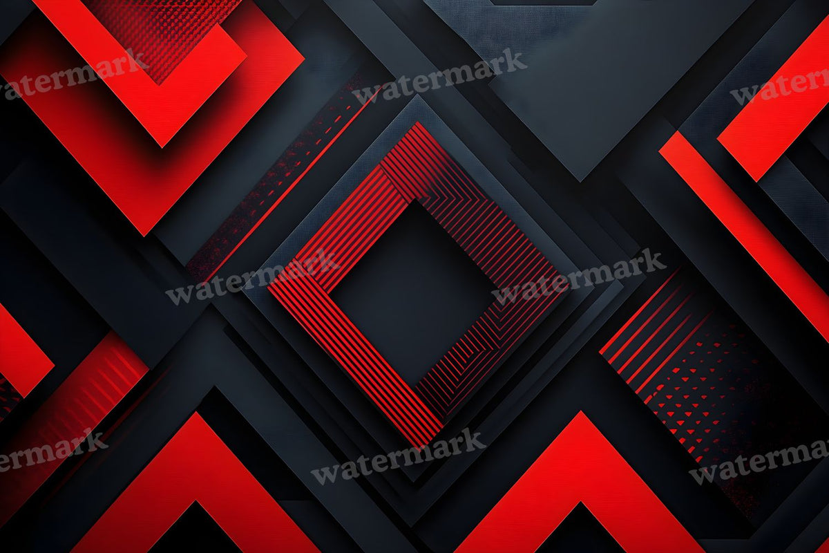 Red Black Geometric digital photo backdrop for photo editing, preview 1
