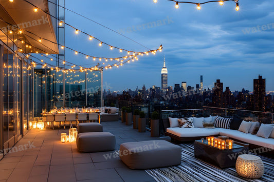 Rooftop Nyc Party Backdrop Images