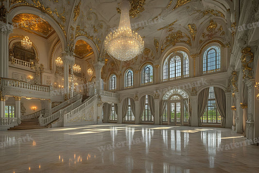 Royal Ornate Ballroom digital photo backdrop for photo editing, preview 1