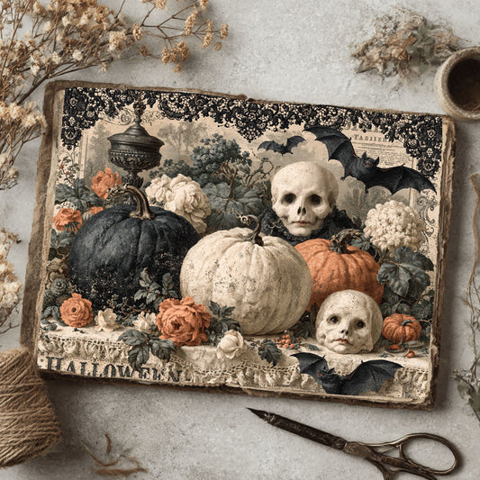 Shabby Chic Halloween Journal Paper