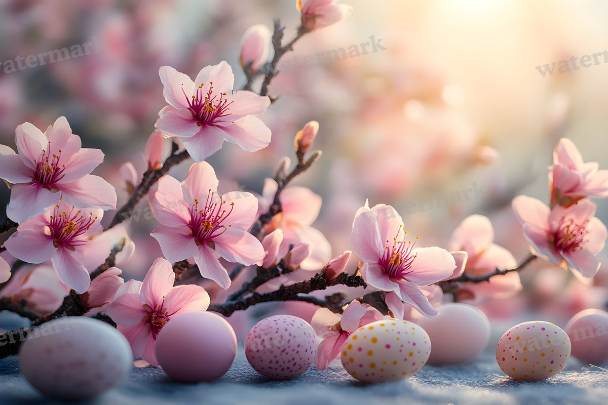 Spring Blossomeggscene Backdrop Images