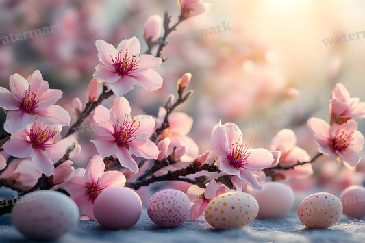 Spring Blossomeggscene Backdrop Images