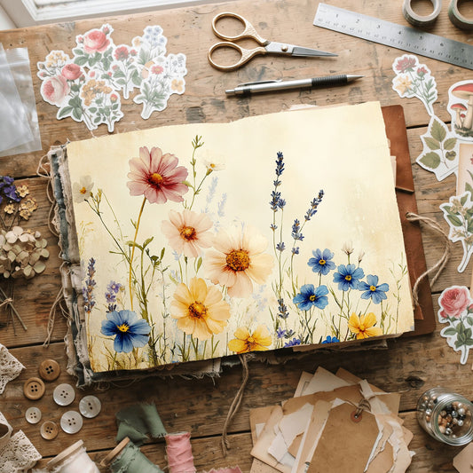 Spring Meadow Pastel Writing Paper