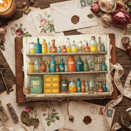 Steampunk Apothecary Journal Paper