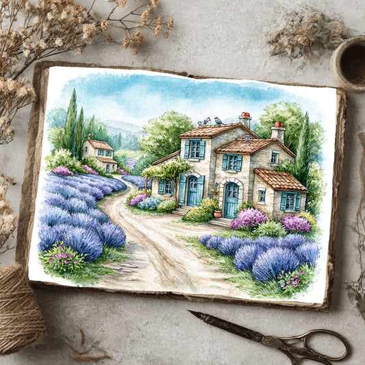 Traditional Watercolor Landscape