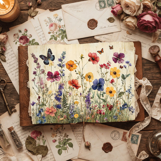 Victorian Garden Ephemera Paper