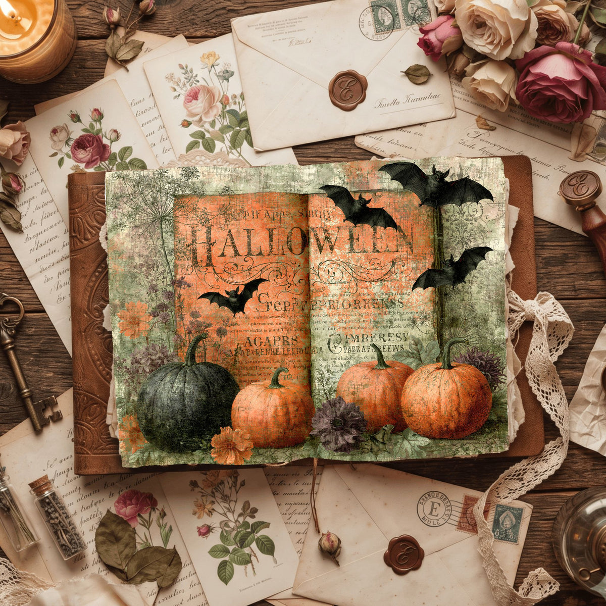 Vintage Halloween Printable Journal Paper
