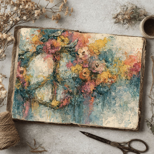 Watercolor Peace Explosion Paper