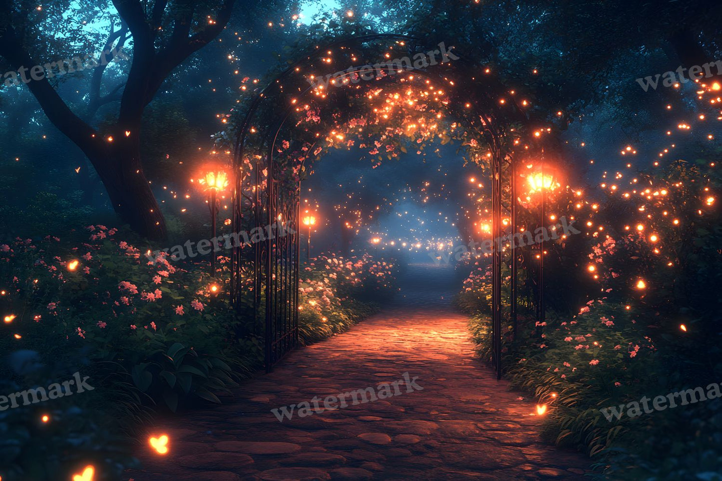 Whimsical Garden Arch Door Backdrop Images