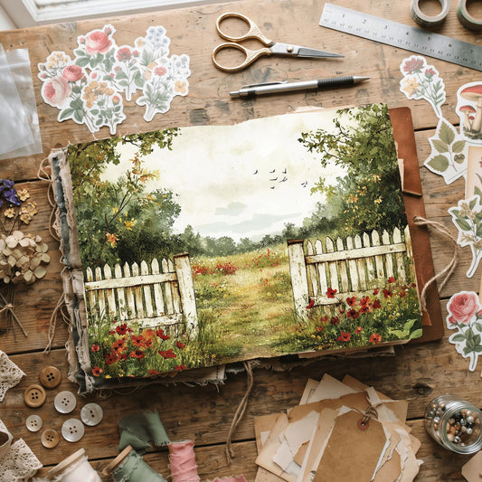 Wildflower Garden Gate Paper