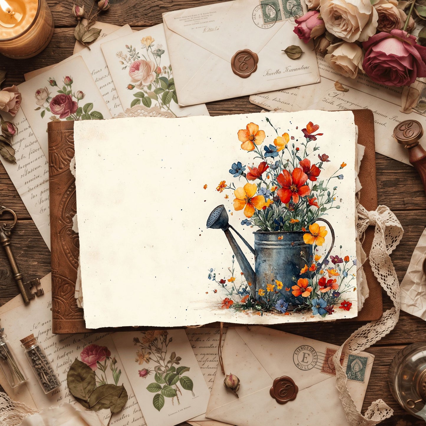Wildflower Watering Can Paper