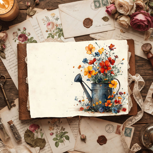 Wildflower Watering Can Paper