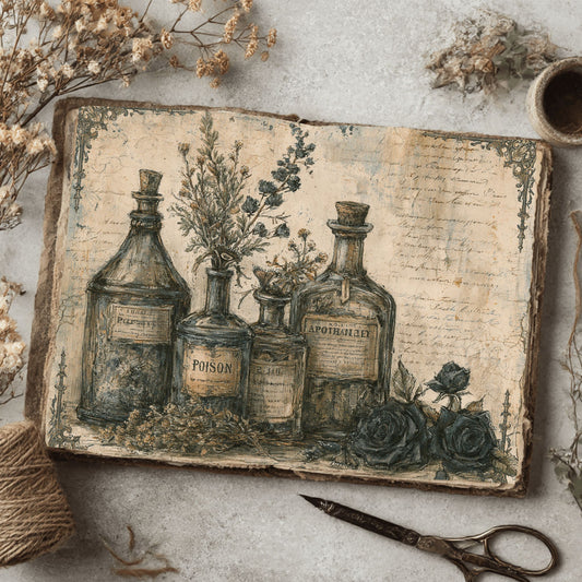 Witchy Gothic Apothecary Journal Paper