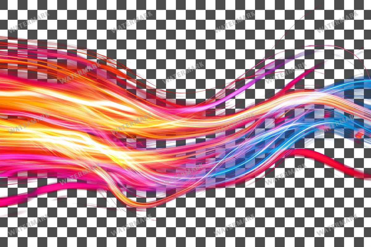 Abstract Light Streaks Transparent Overlay Pngs