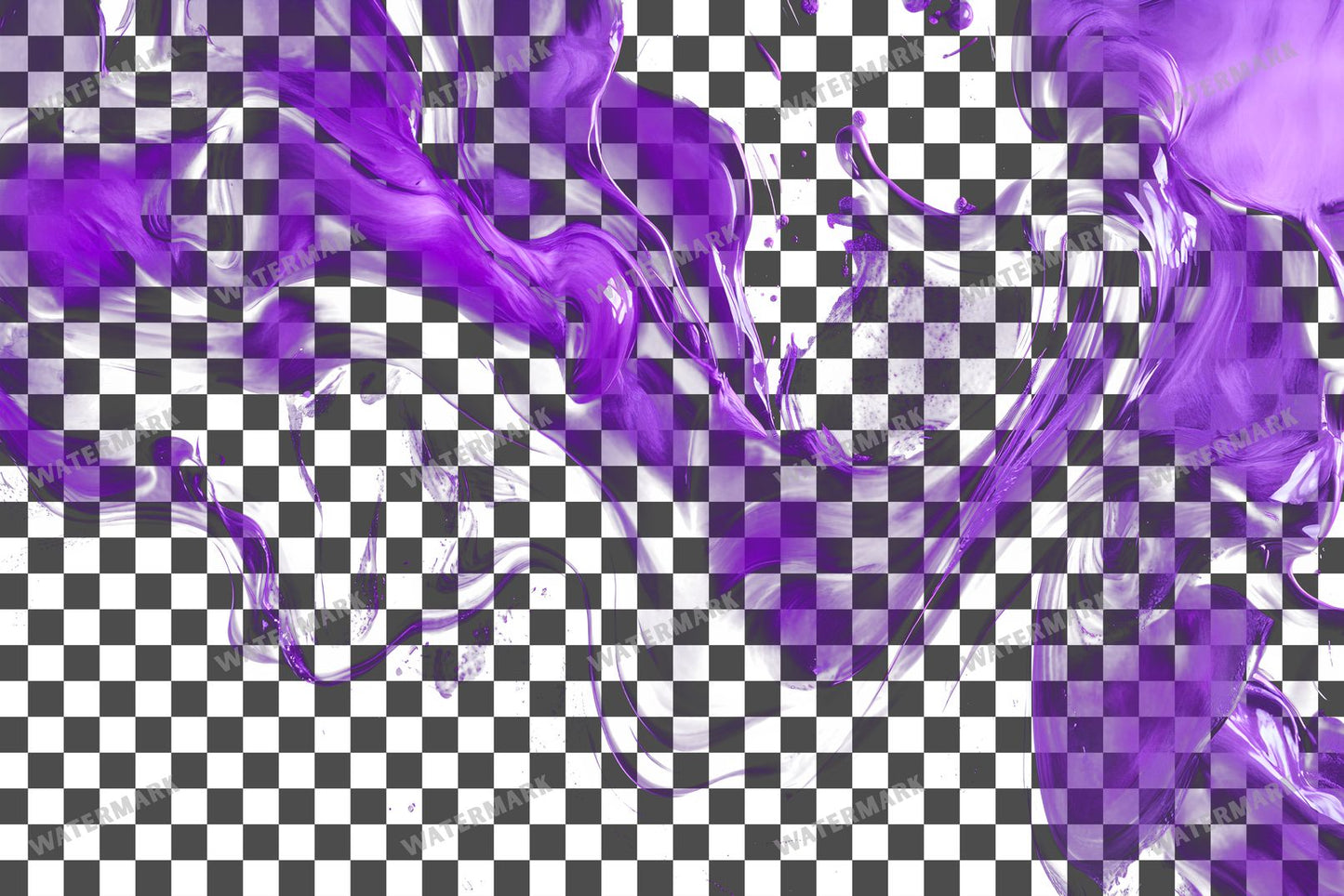 Abstract Purple Paint Transparent Overlay Pngs