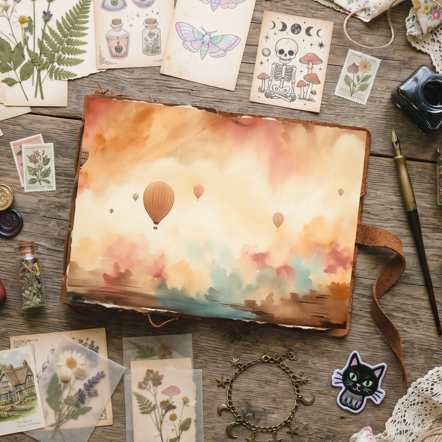 Air Balloons Digital Papers