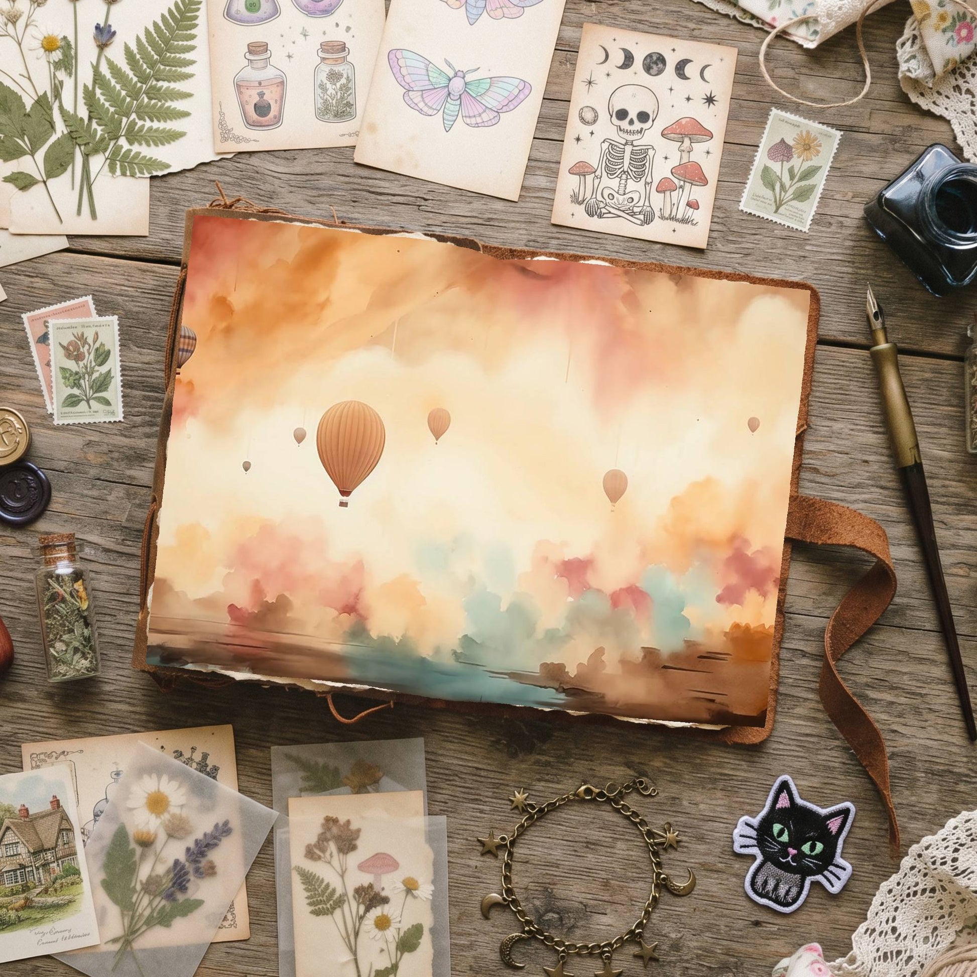 Air Balloons Digital Papers